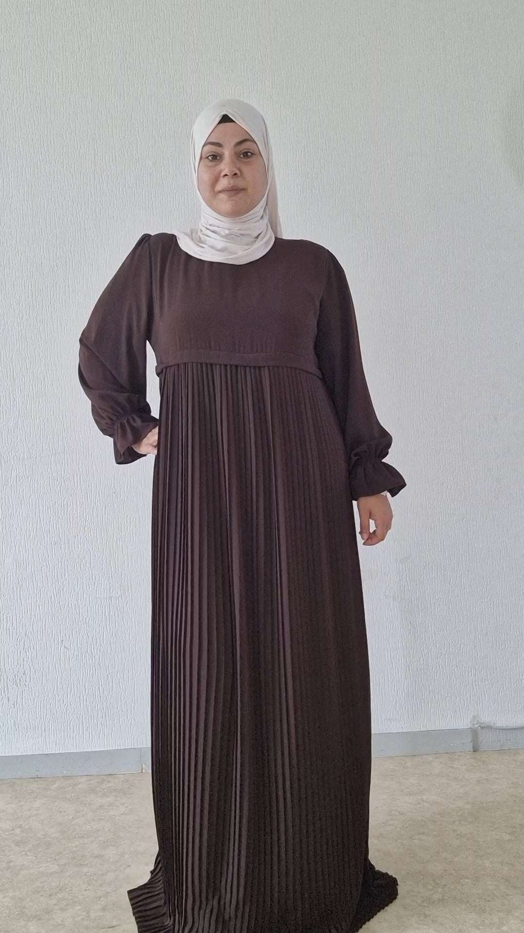 Robe longue plissé