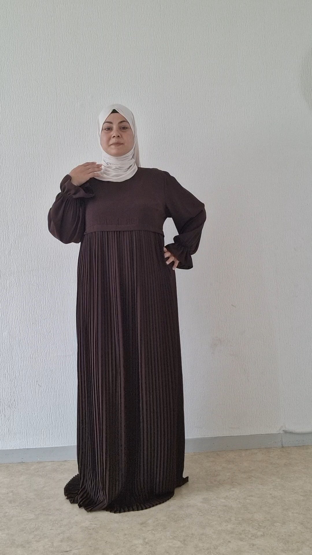 Robe longue plissé