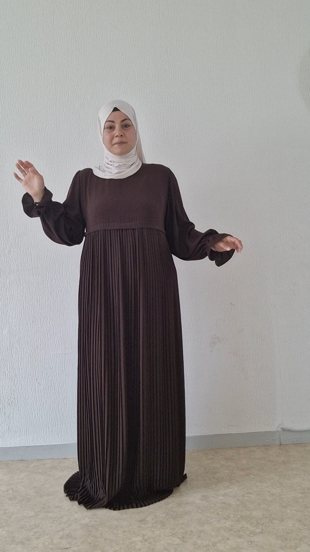 Robe longue plissé